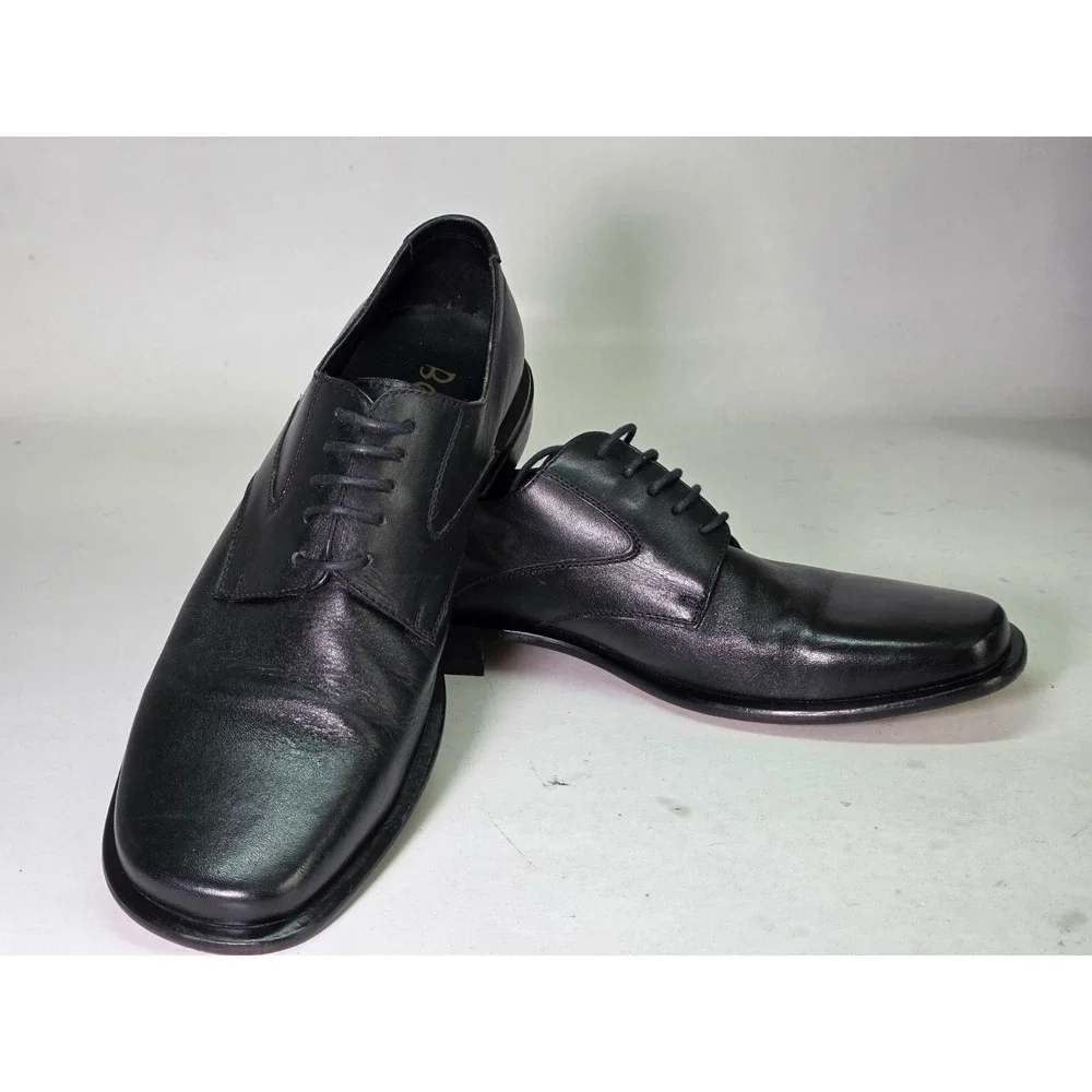 BCBG Paris Men's Dress Shoes Size‎ 8.5 D Black Leather Oxford Classic Lace Up